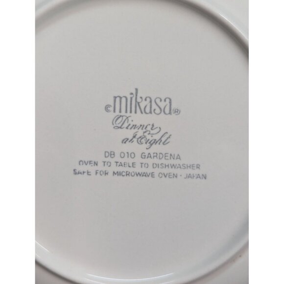 Mikasa Dinner at Eight DB 010 Gardenia Wide Brim Soup Bowl Replacement Lot of 2 - Picture 8 of 9